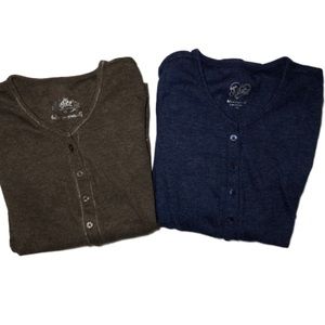 Two Justice Henley Long sleeve T-shirt Top